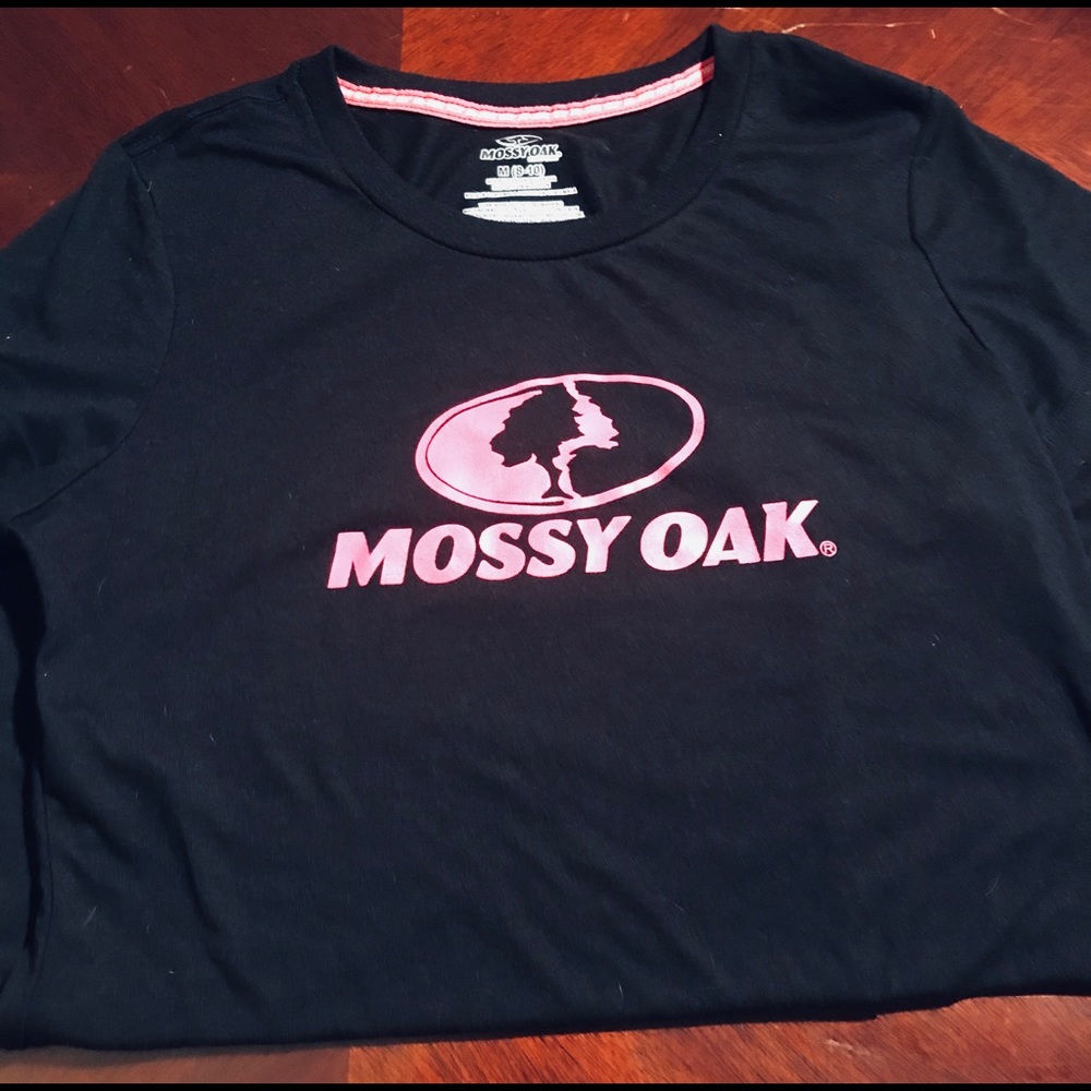 Mossy Oak Black & Pink Short Sleeve Top
